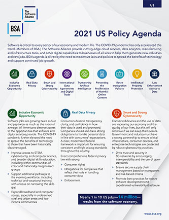 2021 BSA US Policy Agenda first page