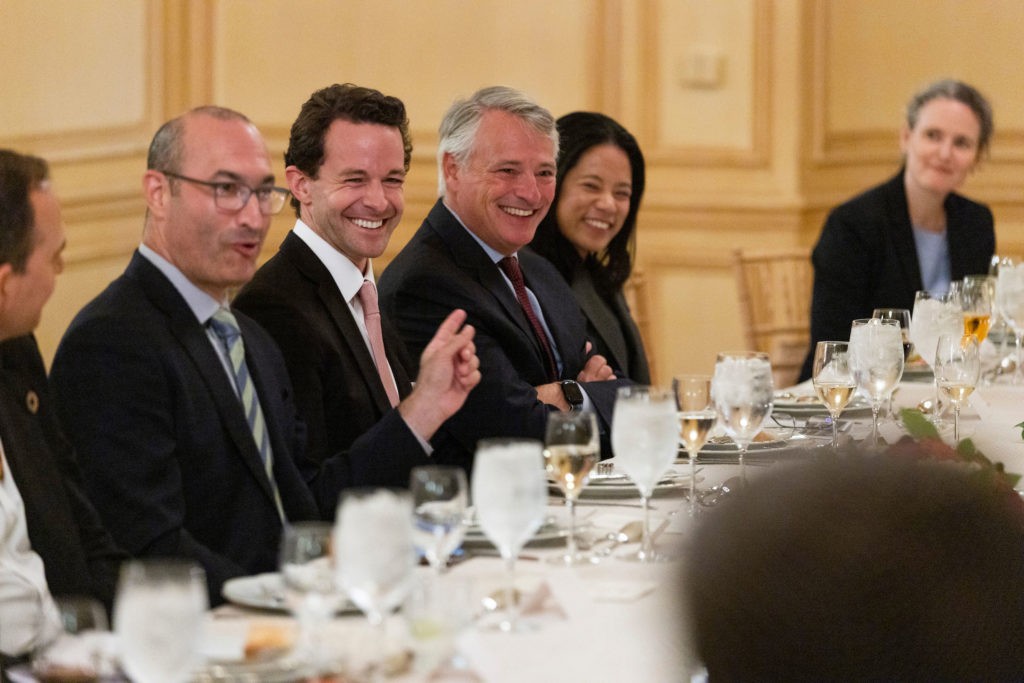 Eric Loeb (Salesforce), David Livingston (State Department), Andrew Friendly (Autodesk), and Karyn Chan (Embassy of Singapore).